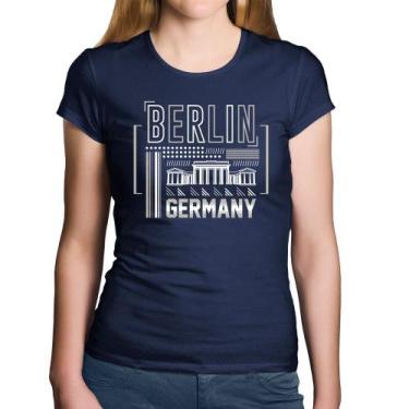 Imagem de Baby Look Algodão Berlim Alemanha - Foca na Moda, Marinho, P