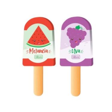 Imagem de Borracha FoFa Picolé com Cheirinho de Fruta Tilibra - Unidade/Kit, MEL