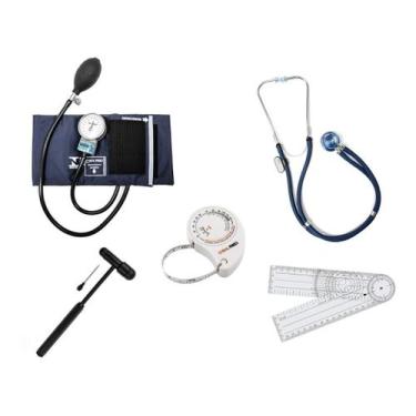 Imagem de Kit De Fisioterapia Com Martelo Buck Preto - P.A.MED,  Azul