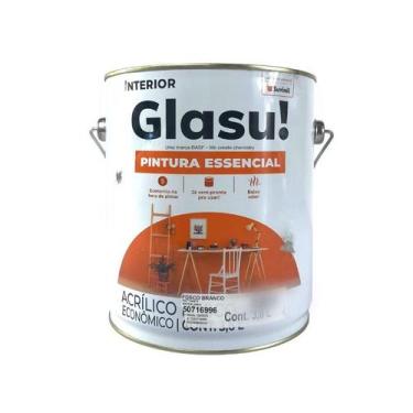 Imagem de  tinta parede baixo odor fosco branco 3,6 litros glasu qualidade aprov