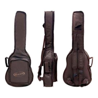 Imagem de Capa p/ violão folk cargo "rozini" ny-600 marrom