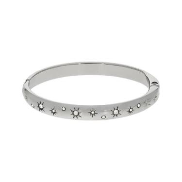 Imagem de Bracelete Moderno Cravejado com Brilho  - GEMERSON BIJOUX, Prata