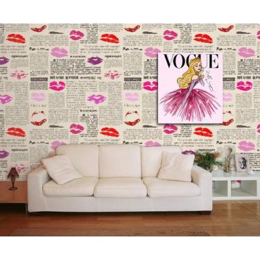 Imagem de Papel de parede adesivo infantil jornal beijos ( med. 90x300 cm) - ATI