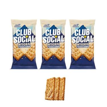 Imagem de Biscoito Salgado Club Social Integral C 6 Unidades Kit 3, Club Social 