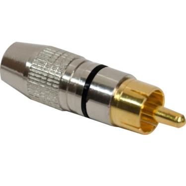 Imagem de Plug RCA Profissional Metal PGRC0012 Preto STORM