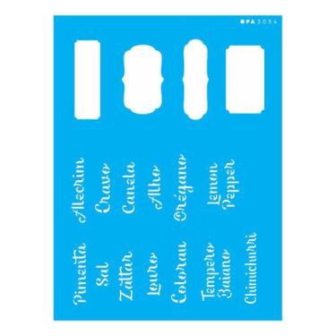 Imagem de Stencil Opa 15x20 Tag Temperos I 3054