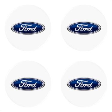 Imagem de Kit 4 Emblema Adesivo Resinado Calota Ford  48mm - GID