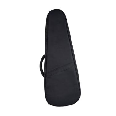 Imagem de MERIGLARE Bolsa para violão resistente à água, estojo para violão de 23 polegadas, estojo para ukulele convencional, bolsa acolchoada para ukulele, afinador de, Preto