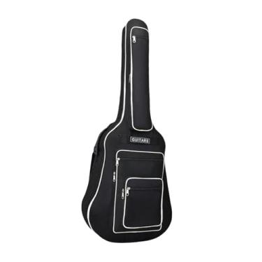 Imagem de MERIGLARE Bolsa de transporte para violão acústico, bolsa acolchoada com bolso para acessórios com alça lateral, estojo para violão, bolsa para violão acústico