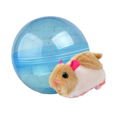 Imagem de Generic Brinquedo interativo para animais de estimação, brinquedo eletrônico para exercícios de provocação de gatos, brinquedo de bola rolante para gatos, Hamster Branco Amarelo