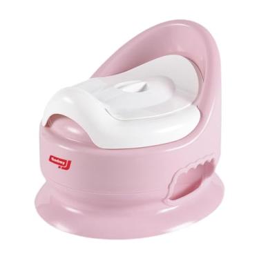Imagem de Almencla Vaso sanitário para bebês, cadeira para uso em viagem, assento sanitário portátil bonito para crianças, assento de treinamento, cadeira para penico, Rosa