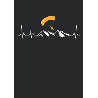 Imagem de Notizbuch A5 dotted, gepunktet, punktiert mit Softcover Design: Skydiver Herzschlag Fallschirm Fallschirmspringer: 120 dotted (Punktgitter) DIN A5 Seiten