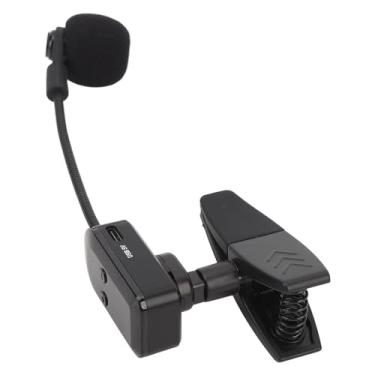 Imagem de Microfone de Saxofone Sem Fio, Microfone de Instrumento Com Clipe, Transmissor e Receptor Sem Fio para Saxofone, Trompete, Trombone, Alcance de 131 Pés, Plug and Play