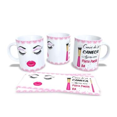 Imagem de Caneca de Porcelana Branca Personalizada 3 (porta pinceis)