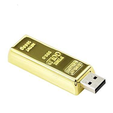 Imagem de 32GB Gold Bar Modelo USB 2.0 Flash Memory Drive Stick U Disk USB Flash Drive PenDrive USB Flash Drive USB Flash Disk Memory Stick Pen Drive