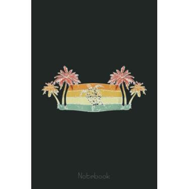 Imagem de Tropical Palm Trees with Sea Turtle - Beach Vacation Notebook: Drawing Journal and Summer Notebook for Children Summer Journal For Kids With Writing Prompts, Interactive Diary Scrapbook