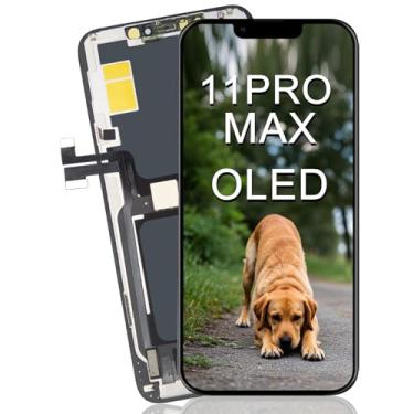 Imagem de XLX Tela de substituição OLED para iPhone 11 Pro Max, tela OLED COF FHD de 6,5 polegadas, montagem digitalizadora de toque 3D compatível com o modelo A2161, A2218, A2220 (OLED real, sem ferramentas)