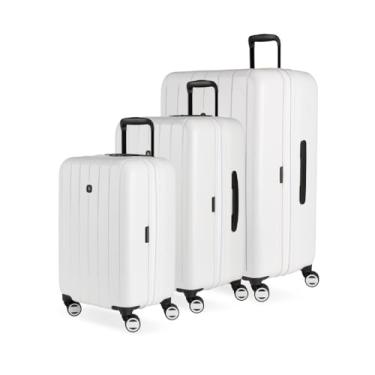 Imagem de SwissGear Mala expansível com rodas giratórias 8092, Branco, 3-Piece Set (20/24/28), Swissgear Mala expansível 8092 com rodas giratórias