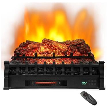 Imagem de Lareira Elétrica Ecológica 26" 66 cm com Controle Remoto, Cores de Chama Ajustáveis, Proteção Contra Superaquecimento e Temporizador de 8H,