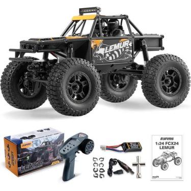 Imagem de Automodelo Off Road FMS 1/24 FCX24 Lemur RTR RED Completo, Preto, Amar