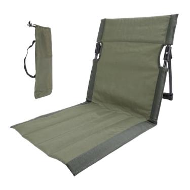 Imagem de Espreguiçadeira Dobrável Ao Ar Livre, Cadeira Portátil Leve, Encosto Estendido Confortável para Camping, Piqueniques, Férias na Praia (Exército Verde)