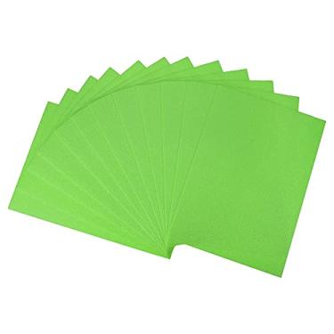 Imagem de uxcell Folhas verdes brilhantes de espuma EVA 28 cm x 2 mm de espessura para projetos de artesanato faça você mesmo, 12 peças