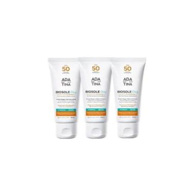 Imagem de Kit Ada Tina Biosole Oxy FPS 50 Protetor Solar Clareador Com 3 Unidade