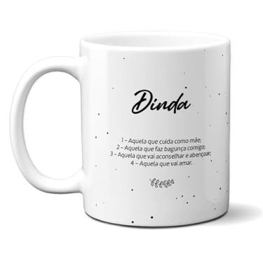 Imagem de Caneca Xícara Porcelana Presente Dinda SIgnificado Nome
