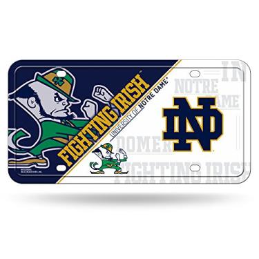 Imagem de NCAA Notre Dame Fighting Irish Placa de licença de metal