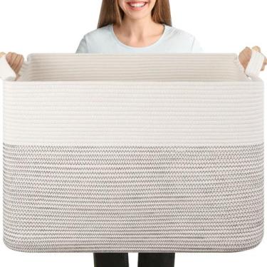 Imagem de Cesta de Cobertor OIASKET XXXL - Grande, 108L, Corda de Algodão