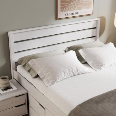 Imagem de Cabeceira Casal Charme / Beauty Madeira Maciça Branco