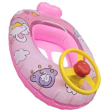 Imagem de Boia Inflável 3D Carrinho Volante Com Assento e Apoio - Resistente - Certificado Inmetro (vermelho)