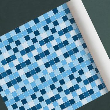 Imagem de Papel de parede adesivo azulejo ladrilho modelo pastilha - D. Lima Pro