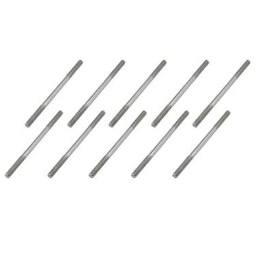 Imagem de 10PCS Pushrod Connector Double End Threaded Rod Stainless Steel Rod Linkage for RC Airplane Helicopter Car Boat DIY Model Toy Parts (M3X50mm)