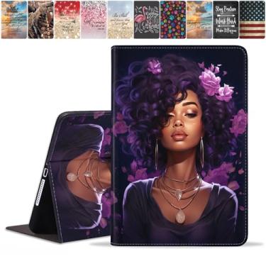 Imagem de FQTBCEARI Capa para Samsung Galaxy Tab S9 FE 5G 10,9 polegadas/Galaxy Tab S9 11 polegadas (2023), capa fina de couro PU, suporte ajustável com capa automática para despertar/dormir, menina