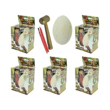 Imagem de Kit 5 Ovos Escavação Dinossauro Fóssil Arqueologia Brinquedo - DM TOYS