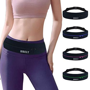 Imagem de UBelt – Pacote com cinto, para corrida, caminhada, academia, caminhada, academia, para iPhone 11 Xr XS Max 8Plus Galaxy S10 Edge, masculino, feminino, Preto, L/27"-45"