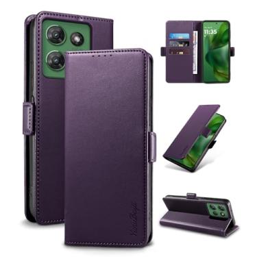 Imagem de YunuBeyii Capa Carteira para Moto G Power/Play (2025) - [Bloqueio RFID] Capinha Flip Magnética para Celular de Couro PU de Luxo com Suporte,Case Proteção,Rsistente,Antichoque, Roxo