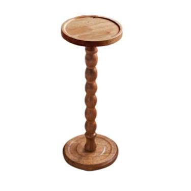 Imagem de Mesa lateral redonda, pequena mesa de bebida para pequenos espaços, mesa de centro moderna com destaque para sala de estar, quarto, cantos e escritório, G