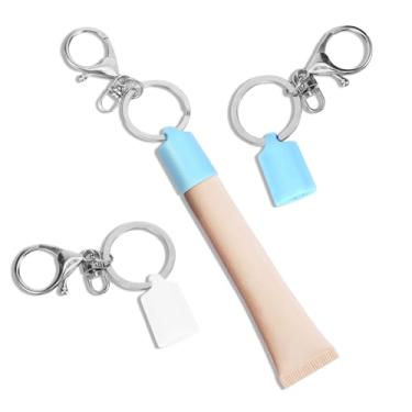 Imagem de Xyulaan 2 peças de boné de chaveiro para sextas-feiras de verão, capa de substituição de protetor labial, acessório para protetor labial de sexta-feira de verão (apenas boné), Branco, azul.