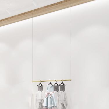 Imagem de Vestuário De Vestuário Rack De Roupas De Altura Ajustável Prateleira De Loja De Roupas Teto Vestido De Noiva Pendurado Rack De Cabide Armazenamento, Prateleira Organizadora De Qu, B, 80cm