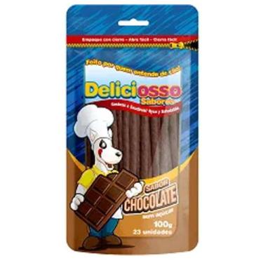 Imagem de Petisco Palitinho Ossinho Para Cães Deliciosso Palito Fino Chocolate 1