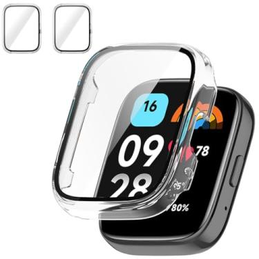 Imagem de Rc-Z Capa protetora de tela para Xiaomi Redmi Watch 3/3 lite/3 Active Smartwatch, amortecedor de PC rígido e acessórios de substituição de filme de vidro temperado para Redmi Watch 3/3 lite/3 Active