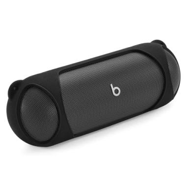 Imagem de Hzycwgone Capa de silicone para alto-falante Bluetooth sem fio Beats Pill, capa protetora de transporte de viagem com alça de ombro para alto-falante portátil Beats Pill (preto)