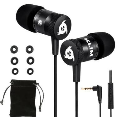 Imagem de KLIM Fusion – Fones de ouvido intra-auriculares com microfone + excelente qualidade de áudio + fones de ouvido de longa duração + 5 anos de garantia + fones de ouvido com fio com pontas de espuma de