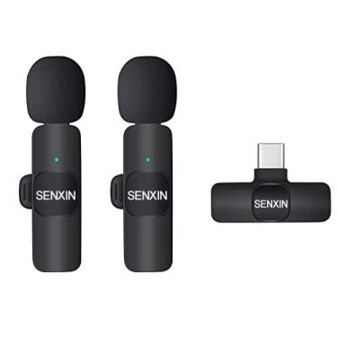 Imagem de SENXIN O microfone K9 com clipe ao vivo para Android TypeC é adequado para TIK Tok, Facebook, YouTube Live, mini microfone de gravação de vídeo curto torna o som mais claro