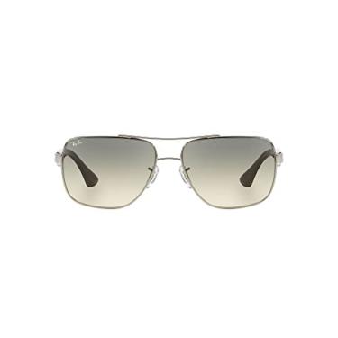 Imagem de Ray-Ban Masculino Óculos de Sol Quadrados de Metal Rb3483, Gradiente Prateado/Cinza, 60 Mm