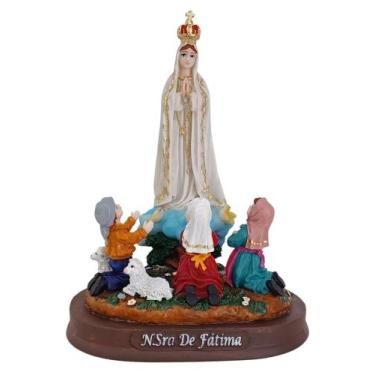 Imagem de Imagem de Nossa Senhora de Fátima com pastores 24cm em Resina - R&S