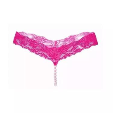 Imagem de Tangas Fio Dental de Pérolas Calcinhasde Renda ElaShopp, Rose