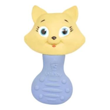 Imagem de Mordedor e Chocalho Vila Toy Gata - Azul